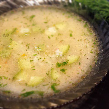 Суп из кабачков и риса