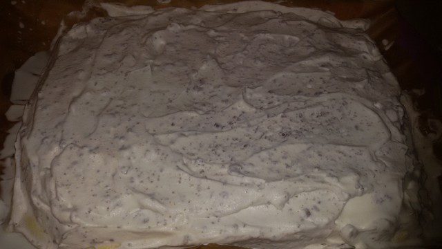 Белоснежный пирог на белках с кремом
