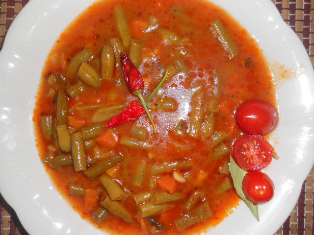 Стручковая фасоль по-индийски