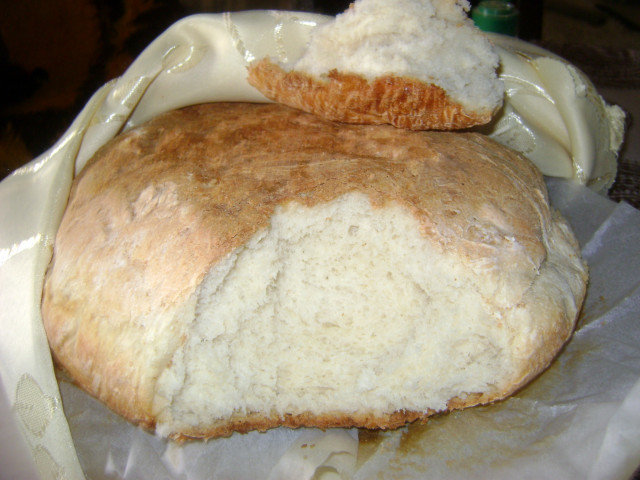 Быстрый деревенский хлеб без замеса