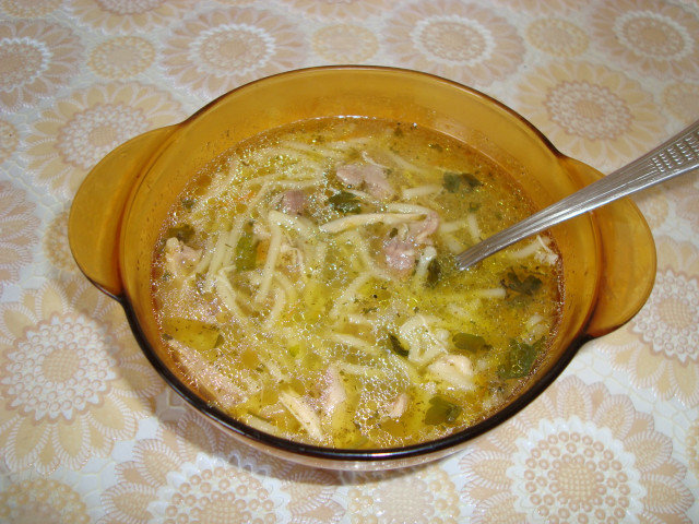 Куриный суп без заправки