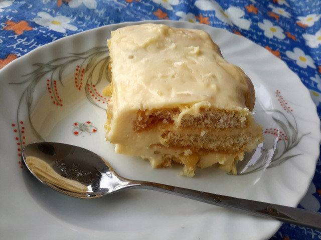 Пирог с печеньем Дамские пальчики