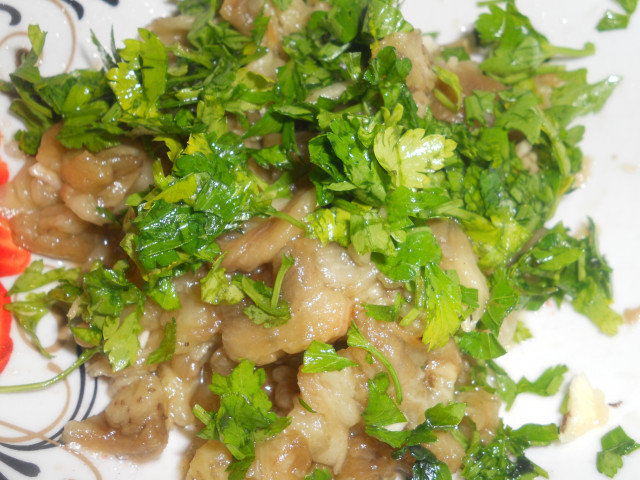 Арабский салат из баклажанов