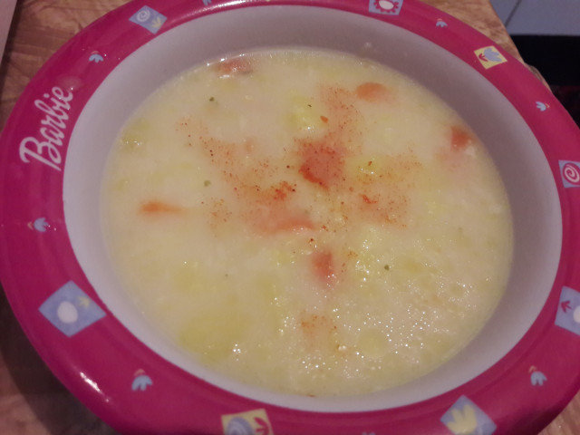 Крем-суп с картофелем и молоком