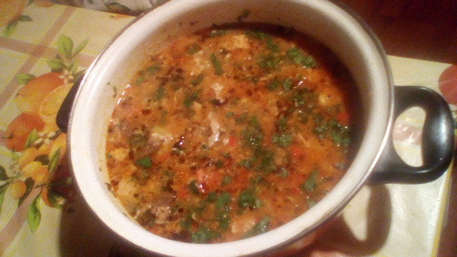 Курбан - суп с ягнятиной