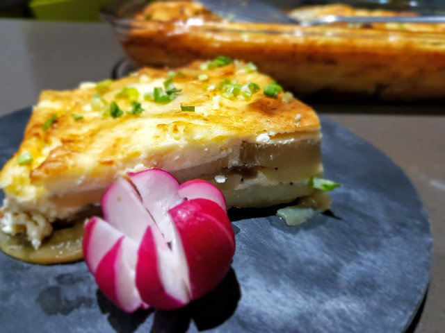 Запеканка с картофелем и баклажанами