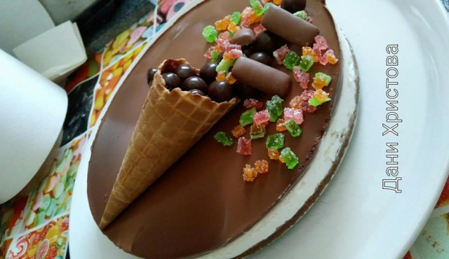 Великолепный чизкейк с шоколадной глазурью