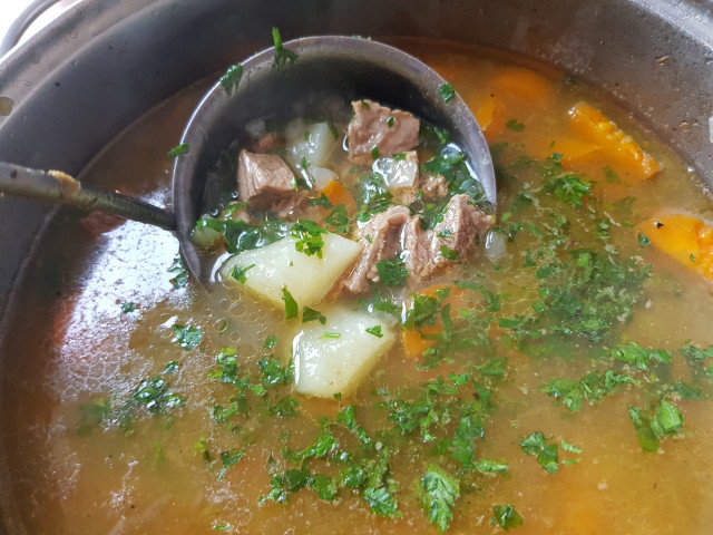 Суп из телятины с картофелем и морковью