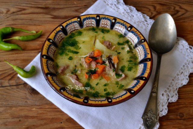 Домашний суп из телятины