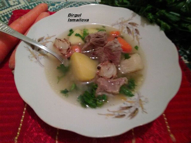 Суп из вареной телятины по рецепту бабушки