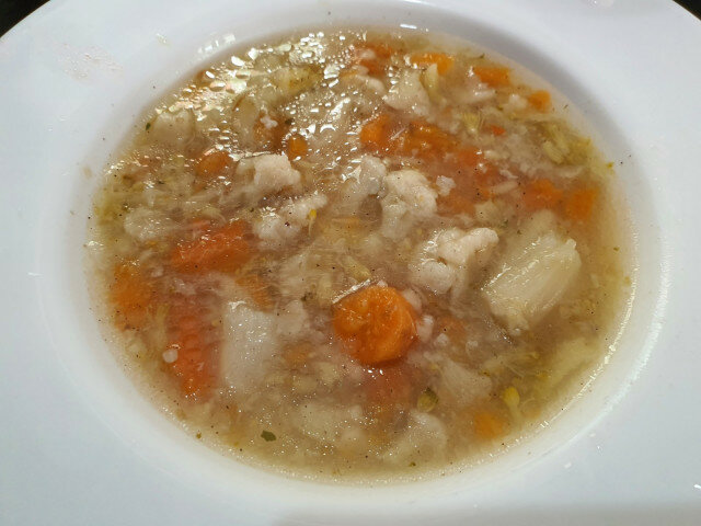 Постный суп с цветной капустой
