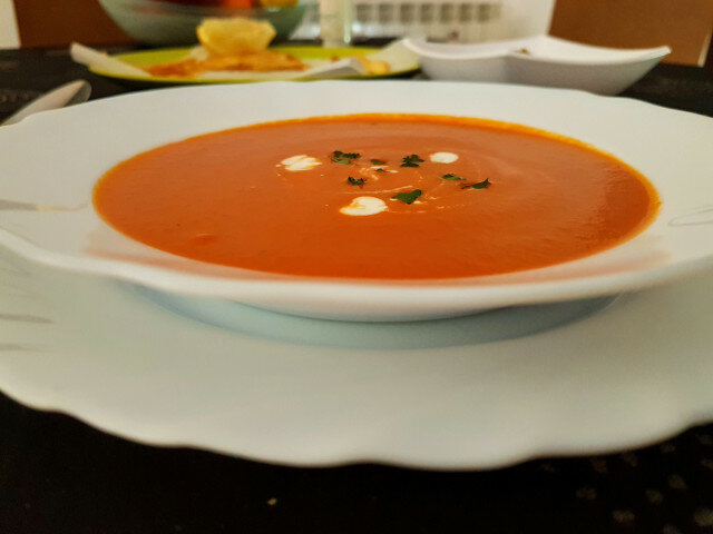 Томатный суп со сливками