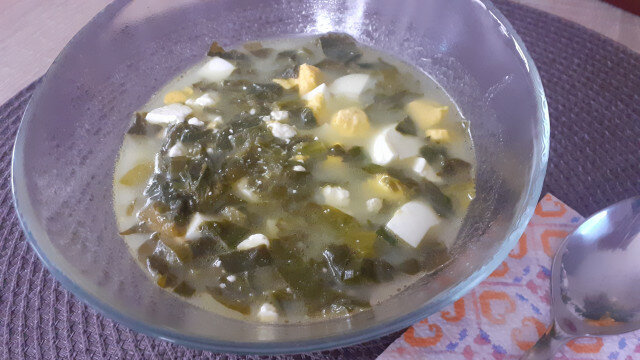 Кето-суп из шпината
