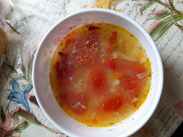 Овощной суп с огорода