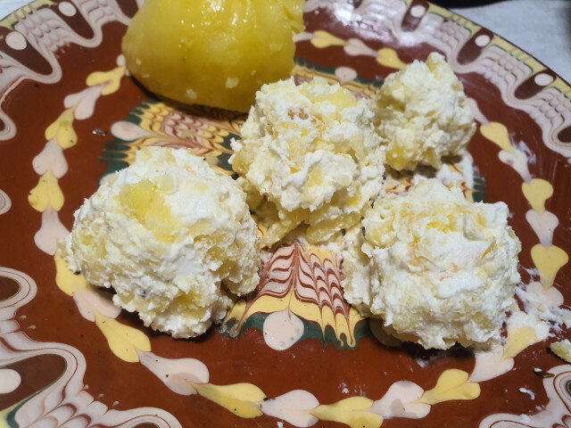 Закуска с картофелем и творогом