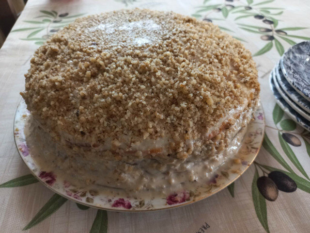 Невероятный ореховый торт с сыром Маскарпоне