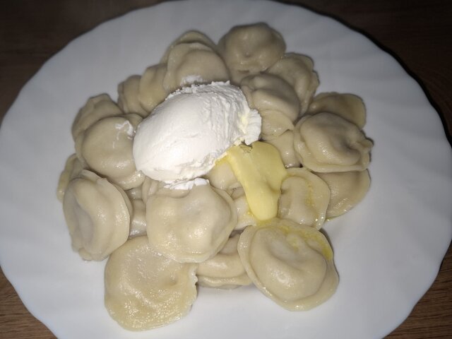 Русские пельмени с вкусной начинкой
